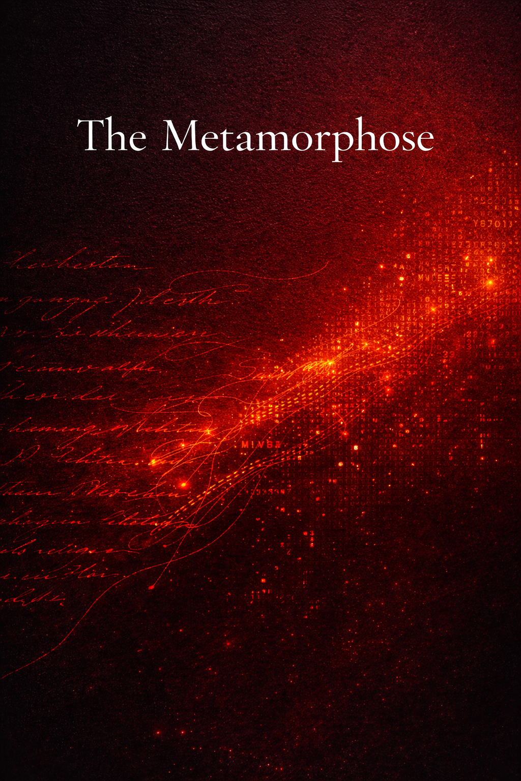 The Metamorph cover in red ember tones